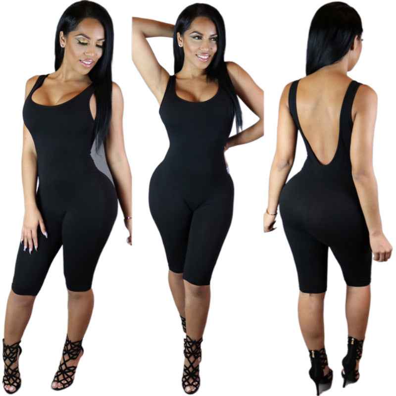N235 AliExpress ebay Explosions Solid Color Bandage Jumpsuit Sexy Nightclub Skirt One-piece Tight Skirt