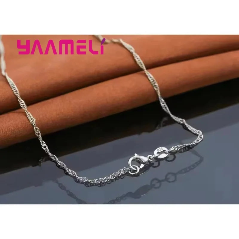 925 Sterling Silver Zircon Necklace & Earring Set