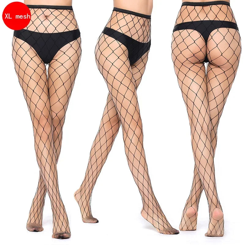 Hollow Out Fishnet Pantyhose — Sexy Black Mesh Tights & Hosiery