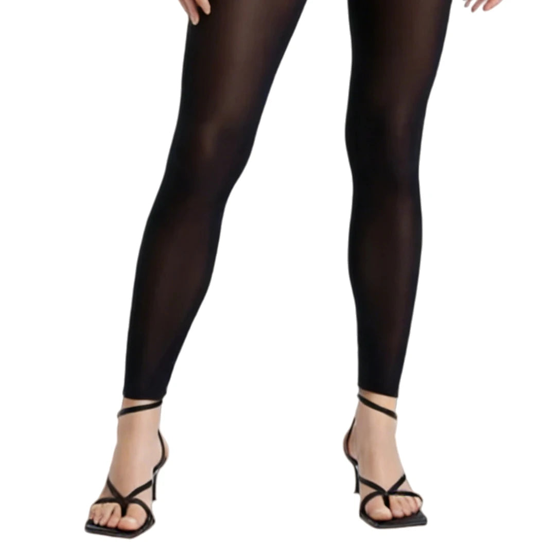 Women's Oil Silk High-Waist Leggings | Shiny Satin Slim Fit Tights