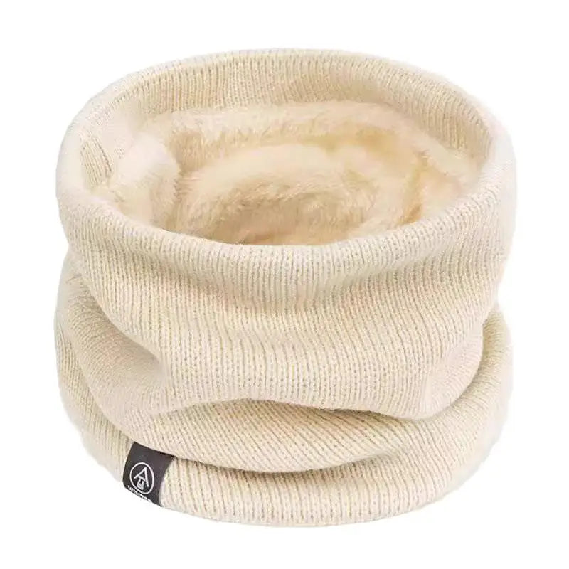 Fashion Women Knitted Scarf Solid Cashmer Like Winter Snood Scarves Lady Warm Wool Fur Thick Unisex Men Neck Scarfs Ring