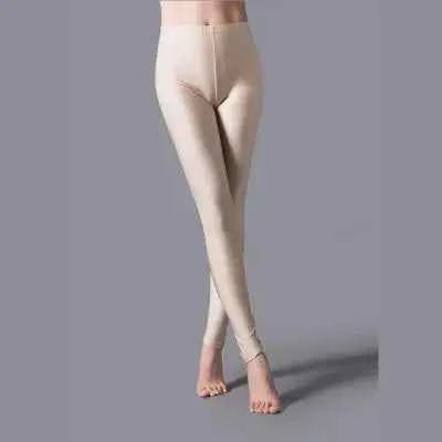 Women's High-Waist Shiny Leggings – Stretchy Ankle-Length Pants