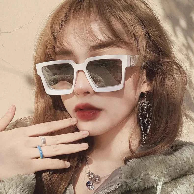 Sunglasses Square Women Sun Glasses Female Eyewear Eyeglasses Plastic Frame Clear Lens Shade Fashion Driving Sunglasses for men