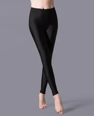 Women's High-Waist Shiny Leggings – Stretchy Ankle-Length Pants