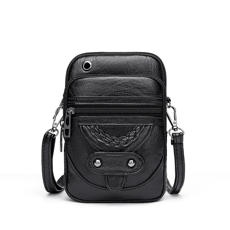 Women's PU Leather Small Shoulder Bag – Vintage Crossbody Purse