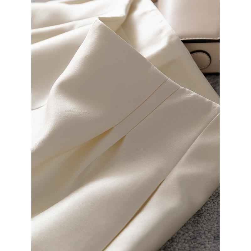 Korean Style Niche Elegant Suit Wide Leg Casual Pants Women's 2025 Summer New A- line High Waist Slimming Hip Covering Shorts