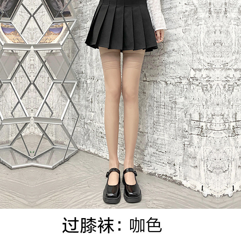 Guangzhou Baihui women's fishing net socks anti-hook silk thin love black silk long one-in-one socks European and American jk pantyhose wholesale