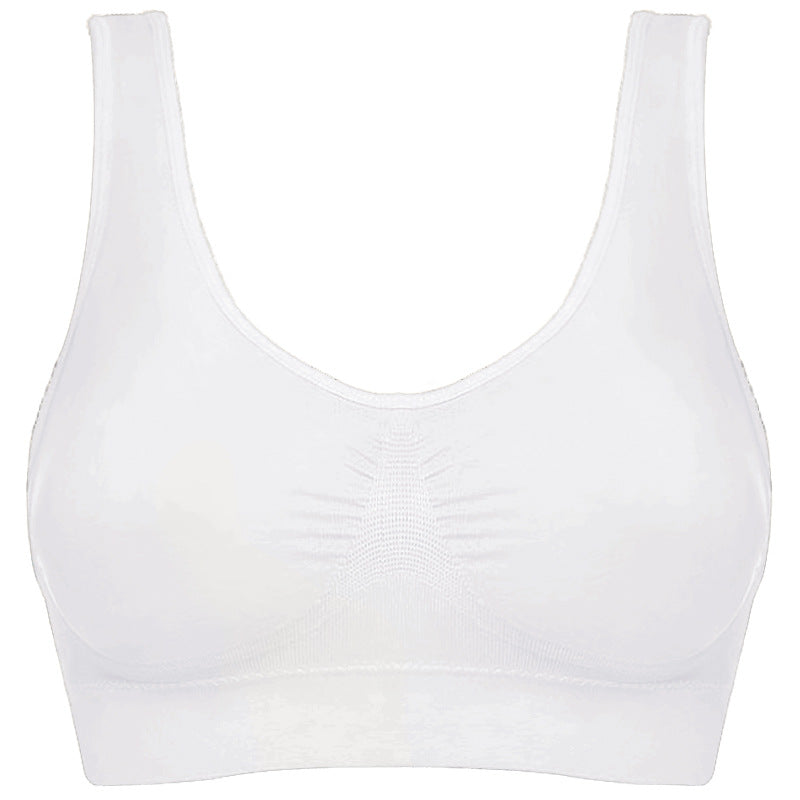 Cross-Border Women's Plus-Size Seamless Sports Bra, Comfortable Large Cup Yoga Tank Top Style Sleep Bra