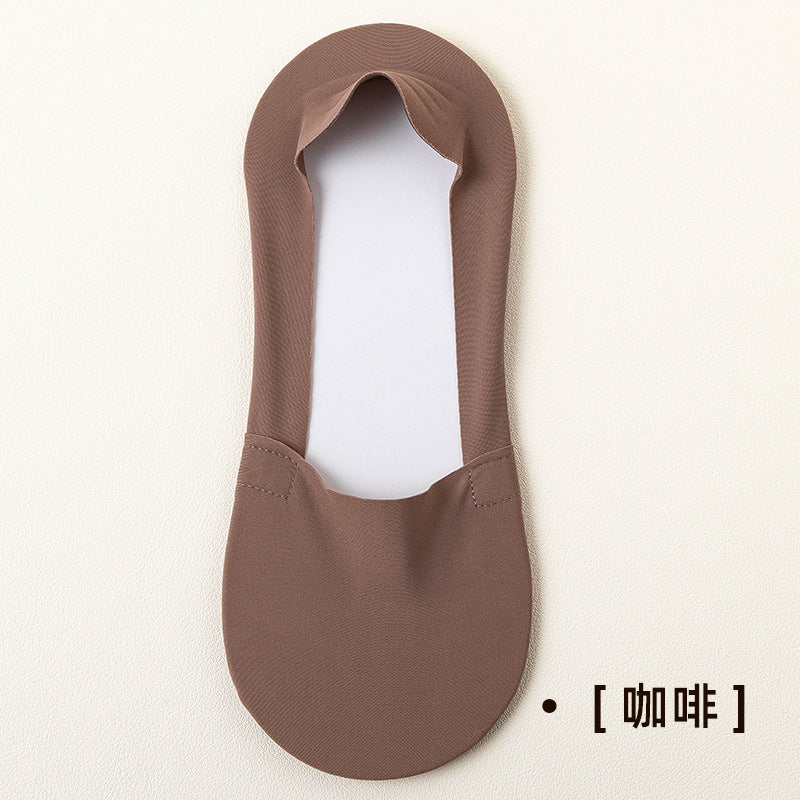 Boat socks women's summer sweat-absorbent cotton breathable shallow invisible non-slip heel with shoes women's socks