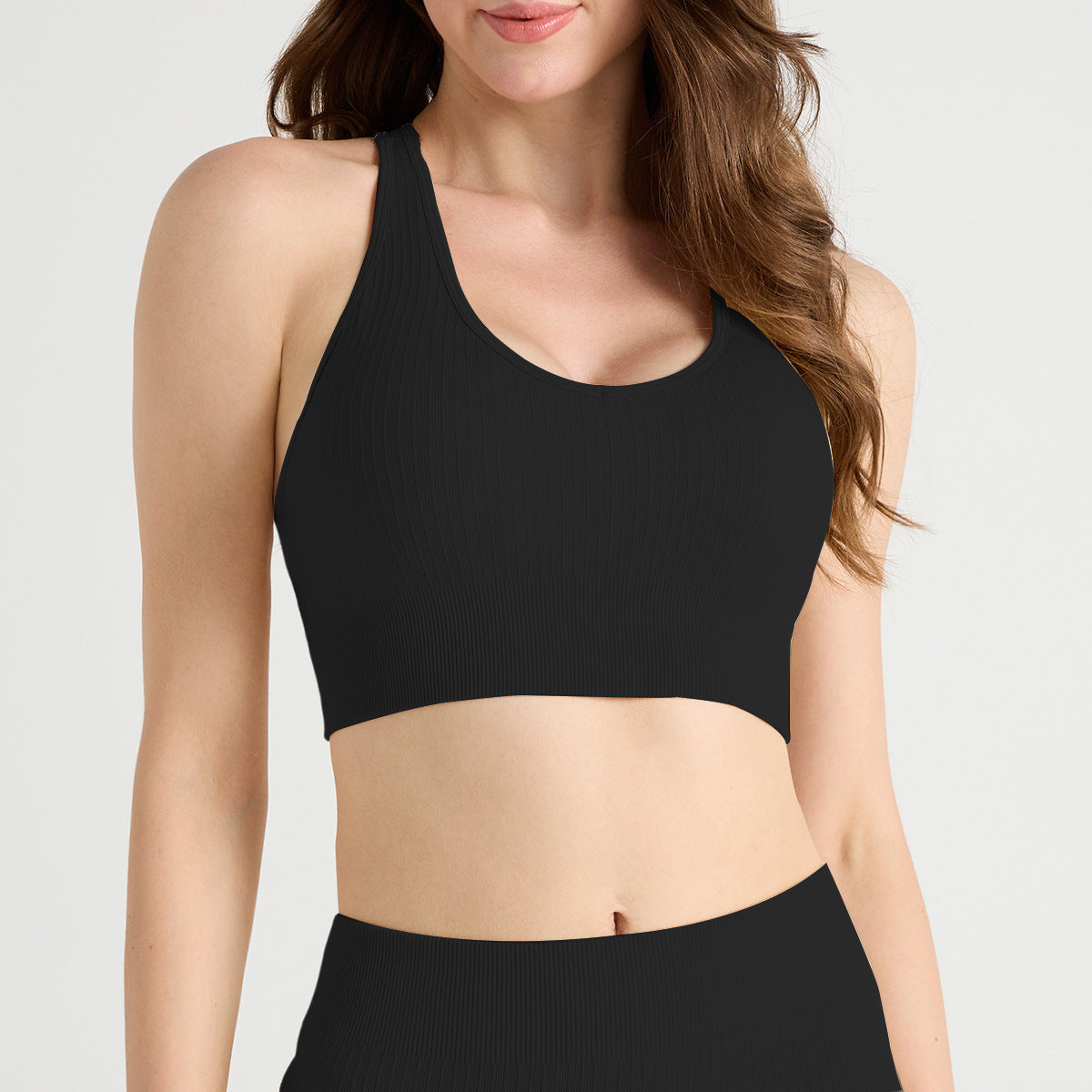 Cross-Border Threaded Yoga Clothing Sports Suit, High-End Women's Wearable Seamless Training Quick-Drying Running Fitness Clothing