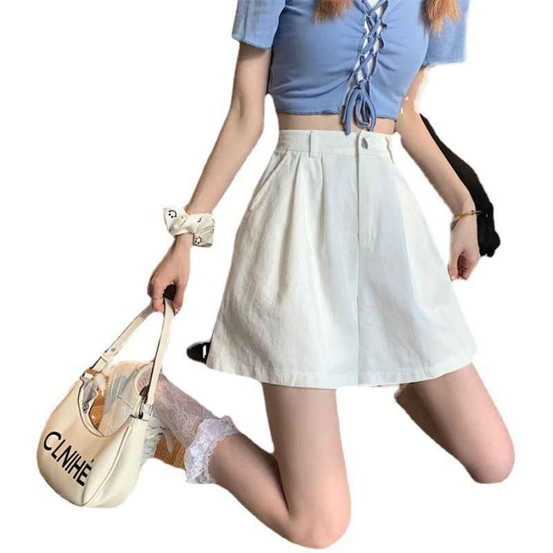 Shorts Women's Summer 2023 New Wide Leg Shorts Comfortable Pear-shaped Figure Fifth Pants Women's High Waist Slimming Hot Pants Thin