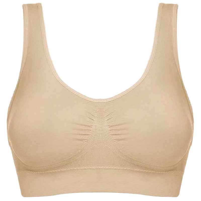 Cross-Border Women's Plus-Size Seamless Sports Bra, Comfortable Large Cup Yoga Tank Top Style Sleep Bra
