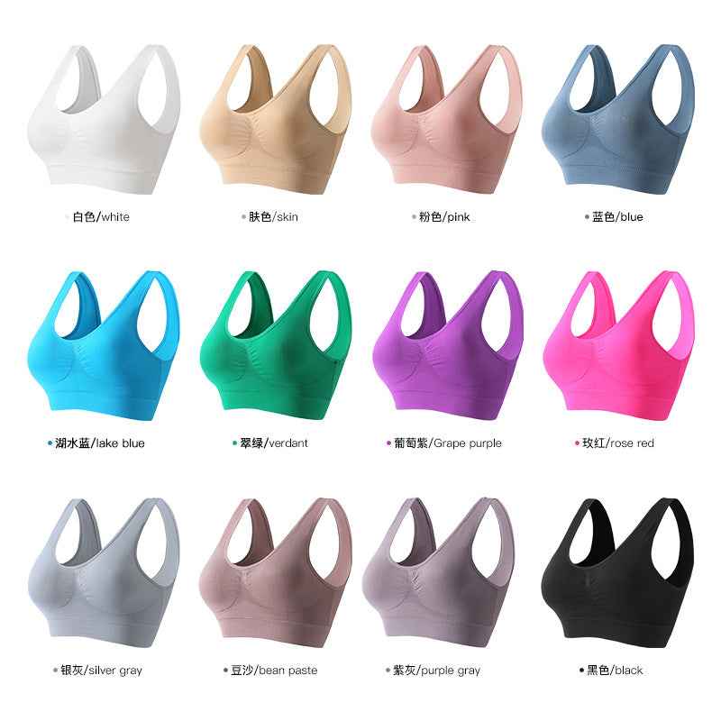 Sports Bra for Women, Shock-Proof Running, Anti-Sagging Yoga Vest, Thin Breathable, Wire-Free Push-Up Fitness Bra