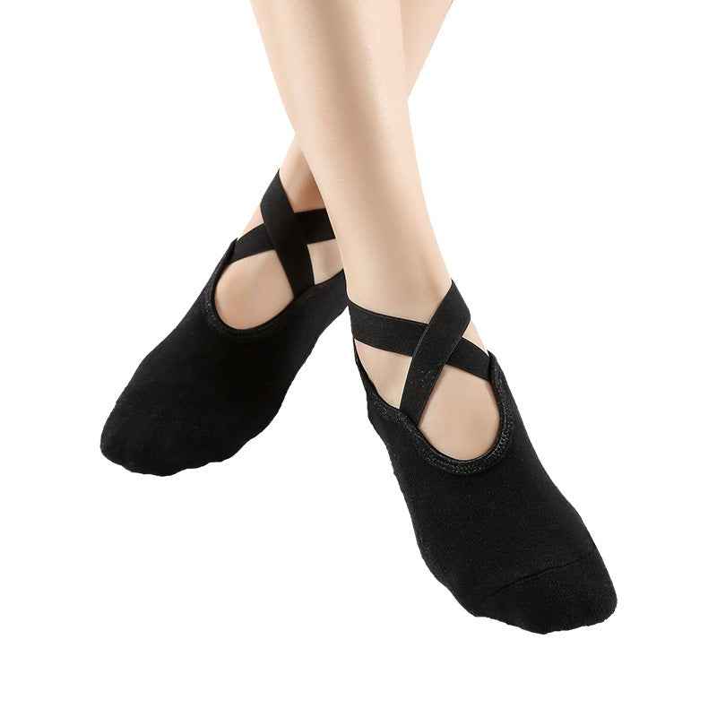 Professional Non-Slip Dotted Yoga Socks Cross Strap Thin Backless Pilates Socks Floor Socks Summer Thin Wholesale