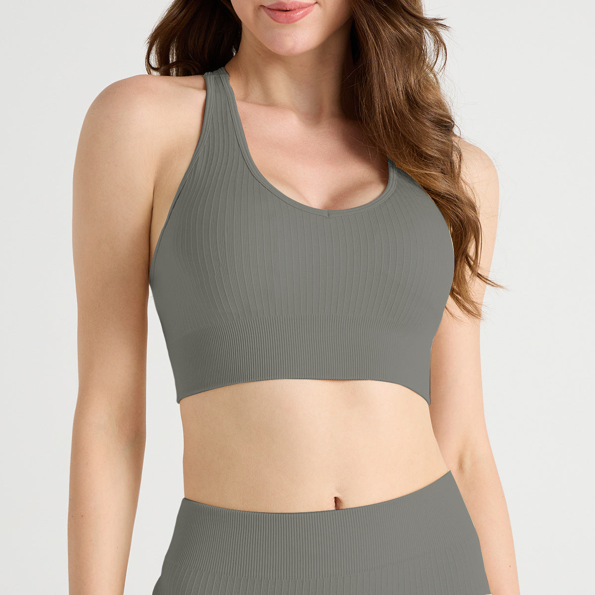 Cross-Border Threaded Yoga Clothing Sports Suit, High-End Women's Wearable Seamless Training Quick-Drying Running Fitness Clothing