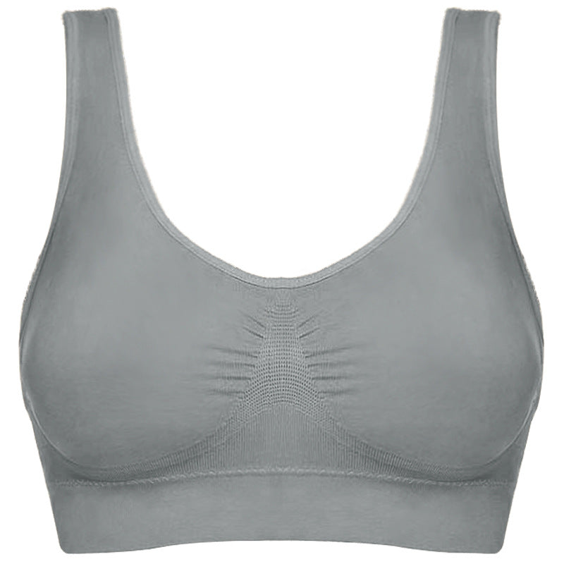 Cross-Border Women's Plus-Size Seamless Sports Bra, Comfortable Large Cup Yoga Tank Top Style Sleep Bra
