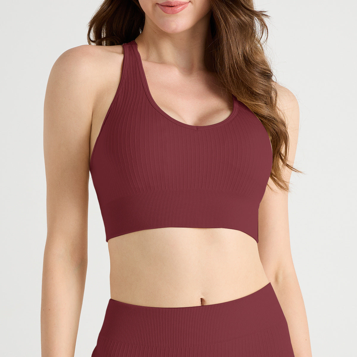 Cross-Border Threaded Yoga Clothing Sports Suit, High-End Women's Wearable Seamless Training Quick-Drying Running Fitness Clothing