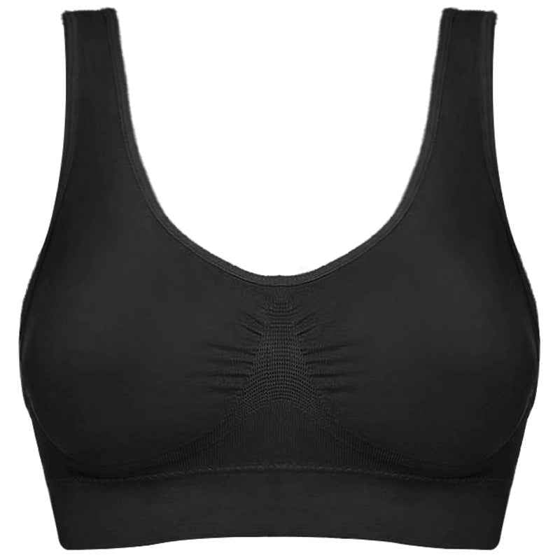 Cross-Border Women's Plus-Size Seamless Sports Bra, Comfortable Large Cup Yoga Tank Top Style Sleep Bra