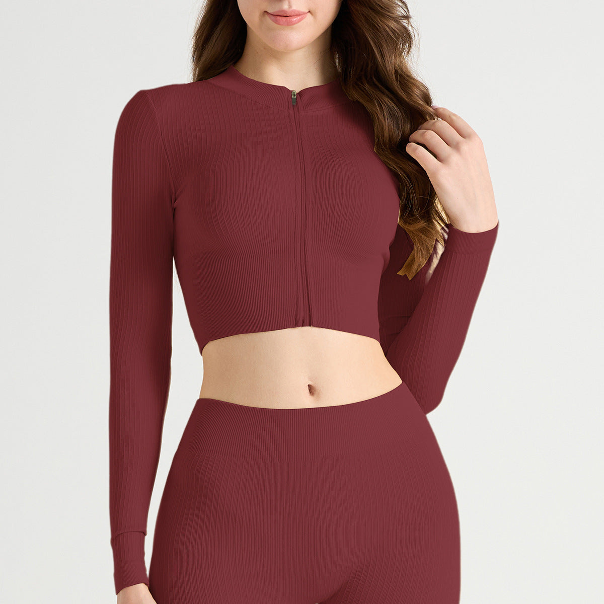 Cross-Border Threaded Yoga Clothing Sports Suit, High-End Women's Wearable Seamless Training Quick-Drying Running Fitness Clothing