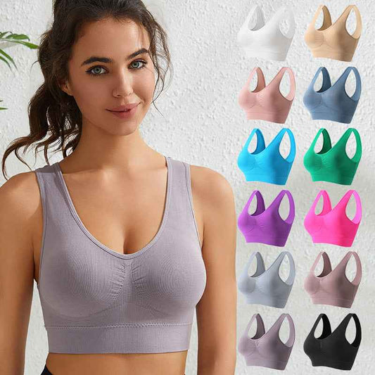 Sports Bra for Women, Shock-Proof Running, Anti-Sagging Yoga Vest, Thin Breathable, Wire-Free Push-Up Fitness Bra