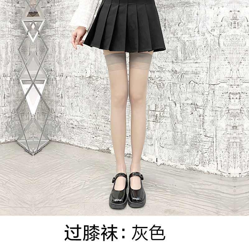 Japanese-Style Fishnet Stockings, Anti-Snag Thin Spring/Summer Women's Heart-Patterned Black Long Pantyhose, Jk Tights Wholesale
