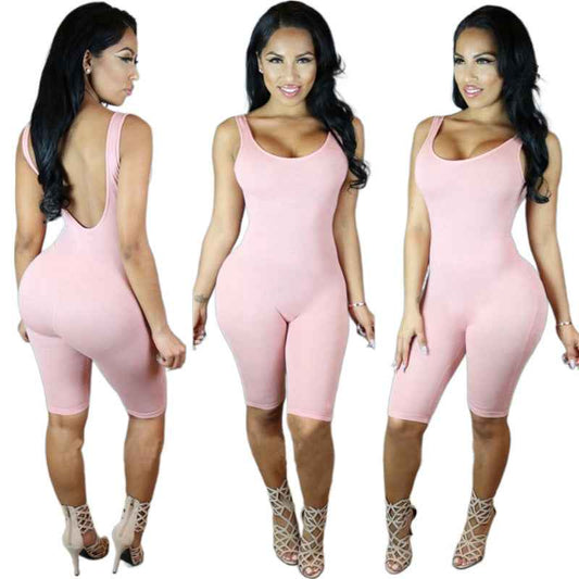 N235 AliExpress ebay Explosions Solid Color Bandage Jumpsuit Sexy Nightclub Skirt One-piece Tight Skirt