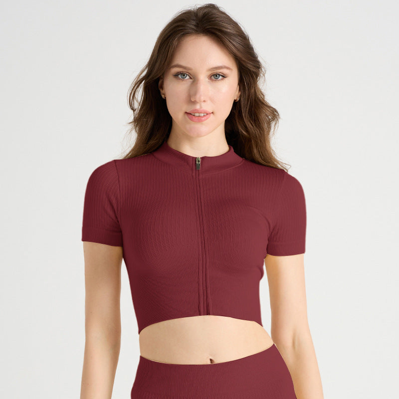 Cross-Border Threaded Yoga Clothing Sports Suit, High-End Women's Wearable Seamless Training Quick-Drying Running Fitness Clothing
