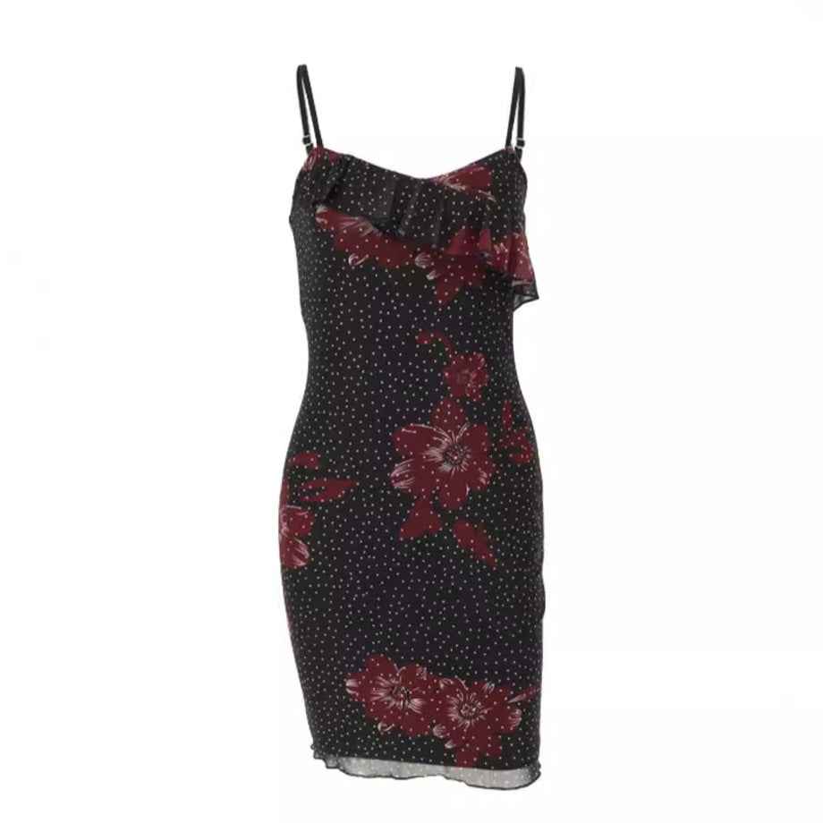 Women's Floral Slip Dress | High Waist Slim-Fit Sleeveless Midi Dress