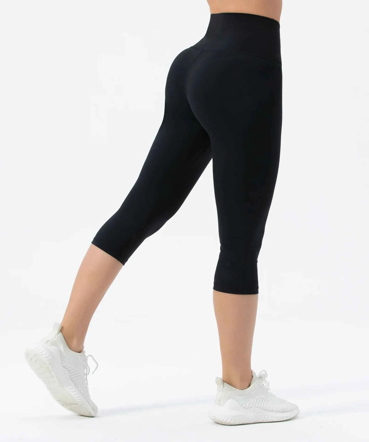 THE GYM PEOPLE Women's V-Cross High-Waist Yoga Capri Leggings – Tummy Control Workout Pants
