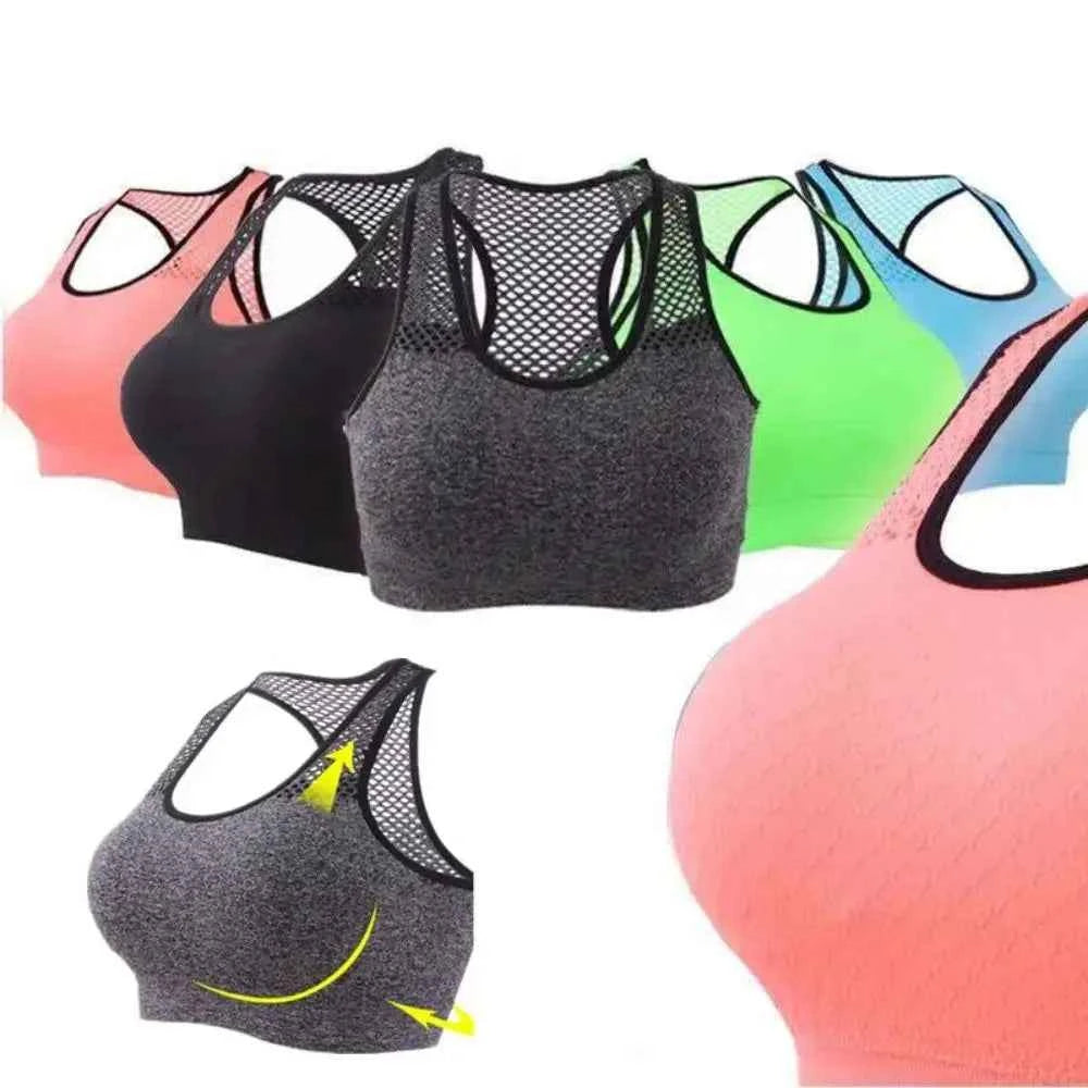 Fitness Underwear High Shockproof Women Active Bra Breathable Quick-drying Sports Bra Hollow Out Comfortable Yoga Top Vest Yoga