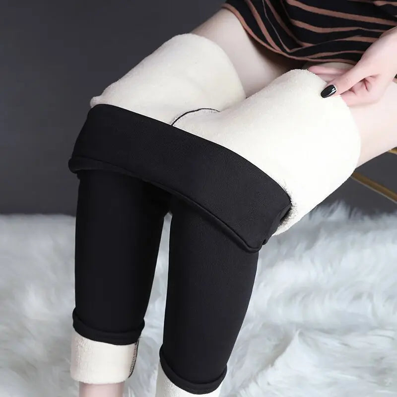 Thermal Fleece Pantyhose — High Waist Warm Translucent Tights
