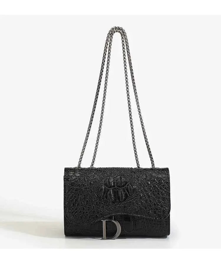 Women's Chain & Sequin Crossbody Bag – Chic Flap Shoulder Purse