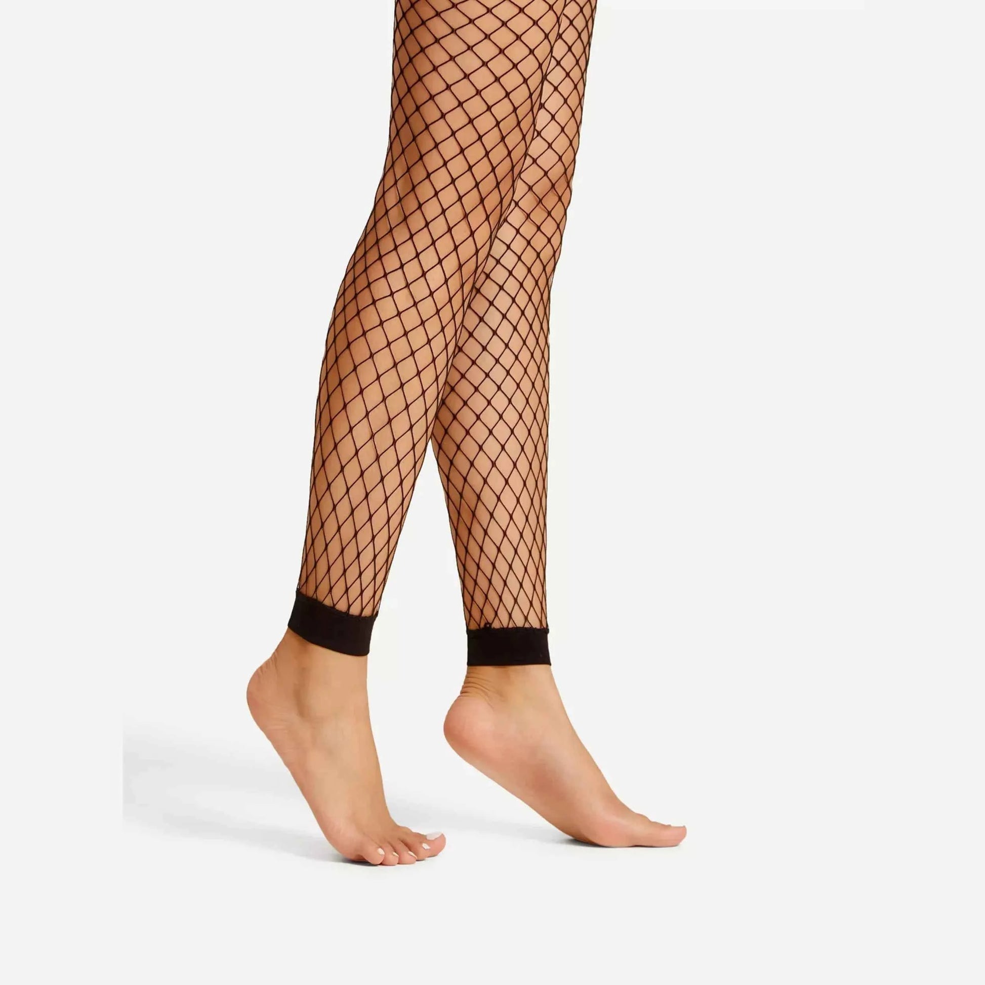 1 Pairs Women's Nine-Point Mesh Socks Sexy Hollow Fishnet Socks Nine-Point Leggings Mesh Socks