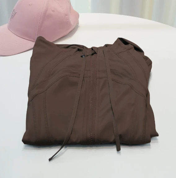 Hooded Sports Jacket — Breathable Quick-Dry Zip-Up Cardigan