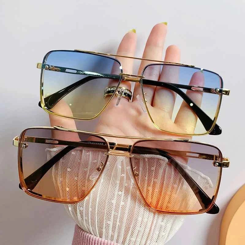 Sunglasses Women 2022 Square Fashion Glasses Rimless Shades  Retro Vasos Decorativos Lunette De Soleil Femme Zonnebril Dames Sol