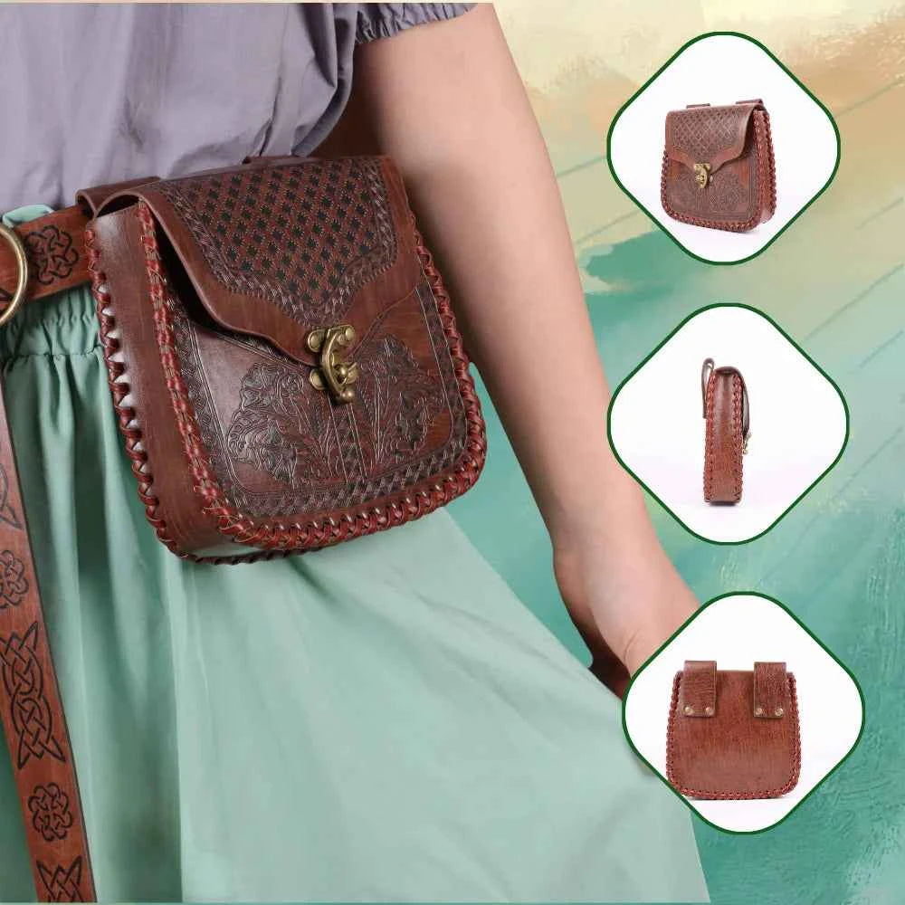 Medieval Retro Waist Bag Viking Style Hanging Belt Coin Purse Knight Fanny Pack Portable Men Women Money Pouch Costume Props