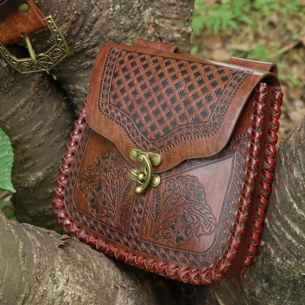 Medieval Retro Waist Bag Viking Style Hanging Belt Coin Purse Knight Fanny Pack Portable Men Women Money Pouch Costume Props