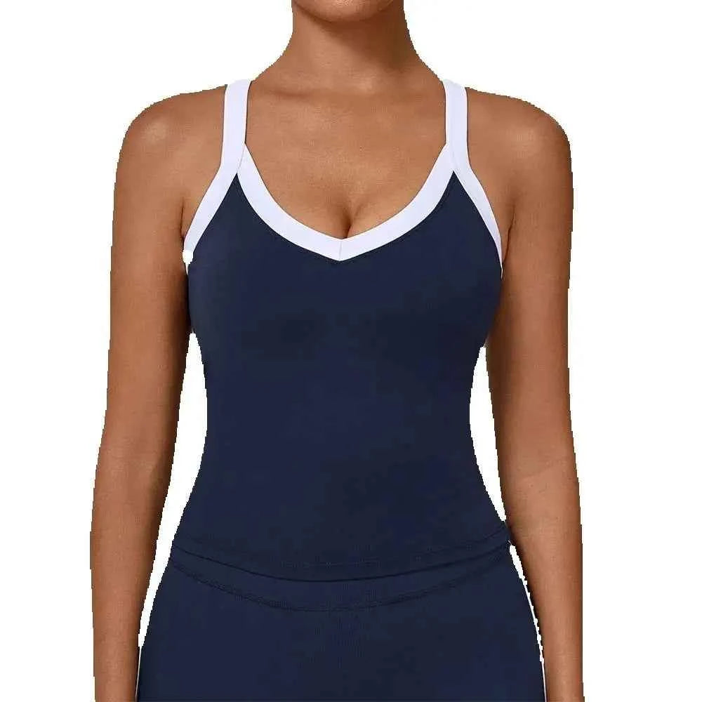 High Support Yoga Sports Bra — Breathable Push-Up Vest
