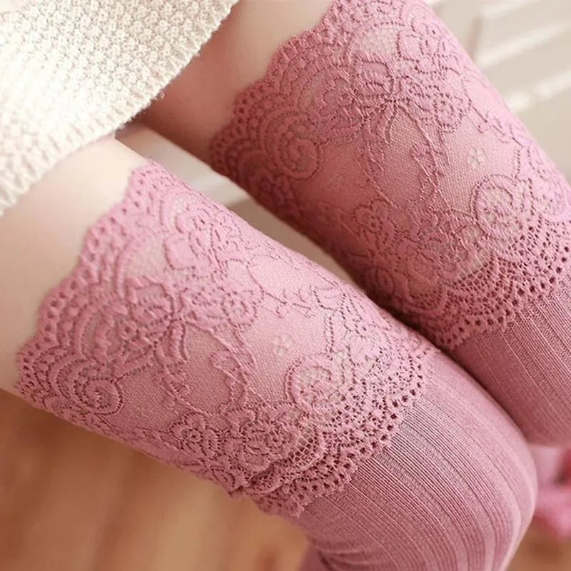 Cotton Thigh High Stockings — Over-Knee Socks for Women & Girls