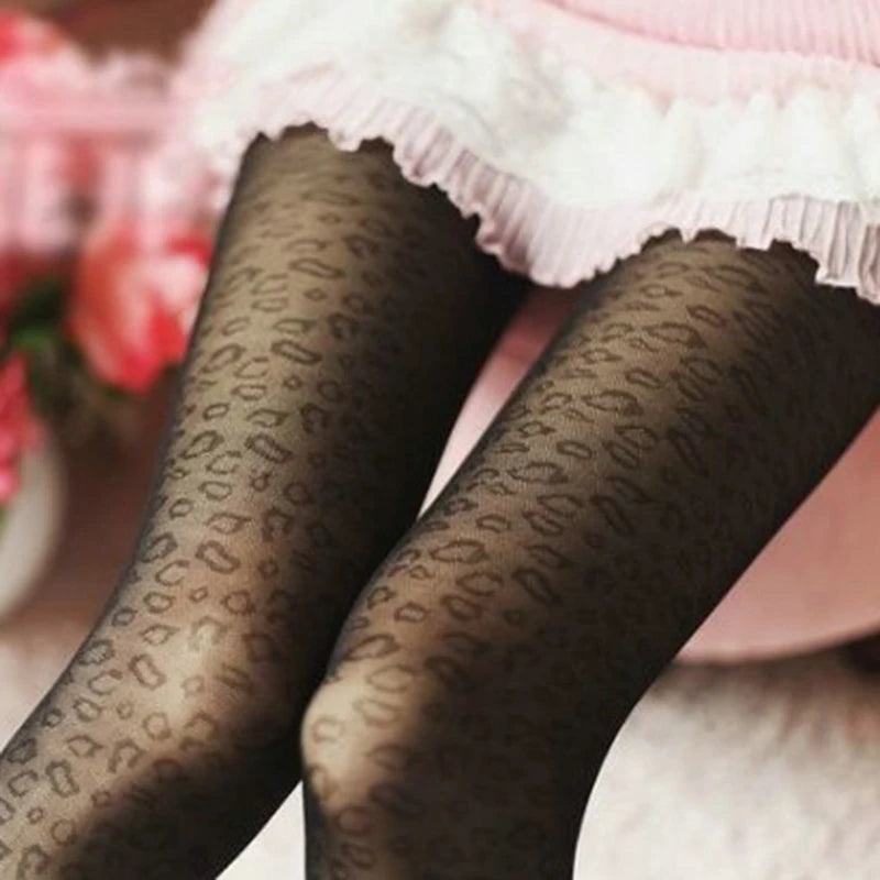 Sexy Tights Classic Polka Dot Printed Silk Stockings Thin Vintage Faux Tattoo Sheer Pantyhose Female Elastic Hosiery Leggings