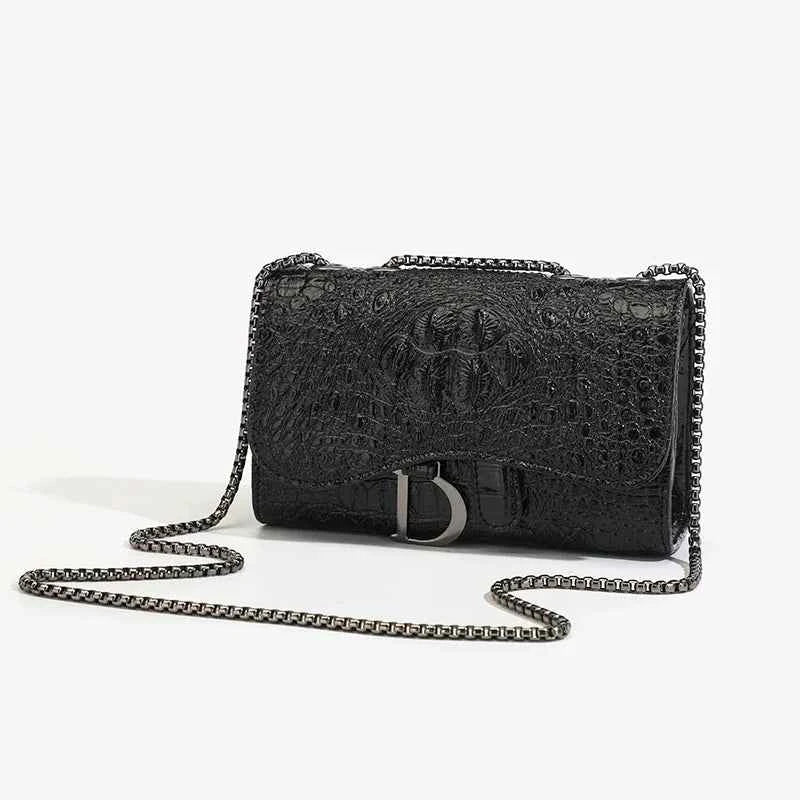 Women's Chain & Sequin Crossbody Bag – Chic Flap Shoulder Purse