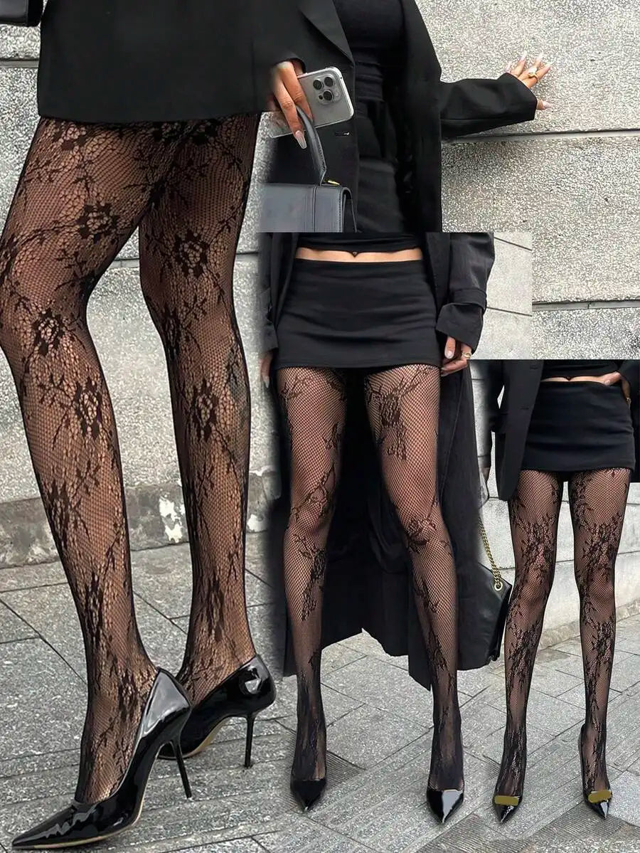 Women's Lace Leggings | Stretch Casual Everyday Tights