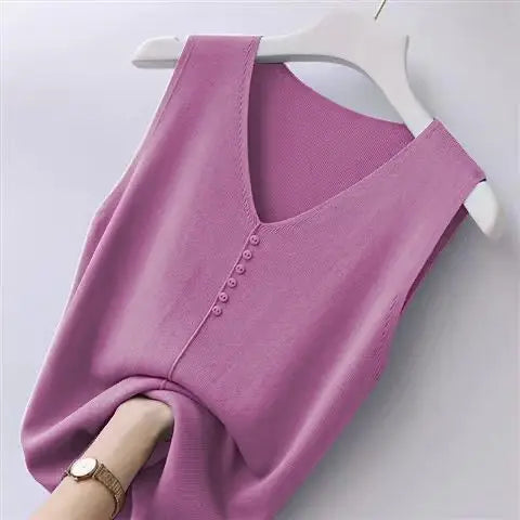 Women's sling sleeveless vest can be worn outside Summer all-match vest temperament top tanks loose version of the small vests