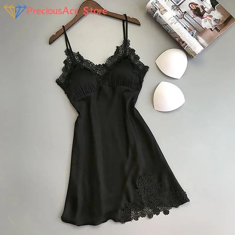 Silk Lace Nightgown — Sexy Lingerie Nightdress & Sleepwear