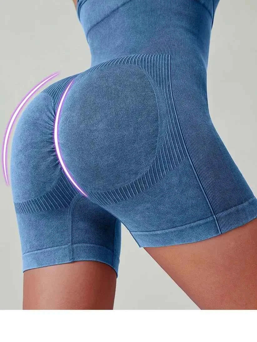 Seamless Yoga Bodysuit — High Waist 4-Way Stretch Jumpsuit