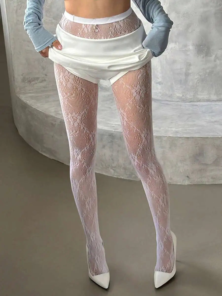 Women's Lace Leggings | Stretch Casual Everyday Tights