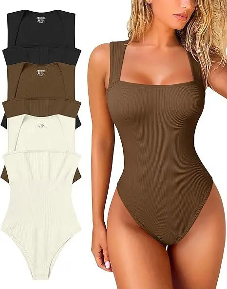 14 Color Option Women's Bodysuits Summer Sexy Lady Strapless Backless Solid Color U Collar Slim Skinny Playsuits Tops OUFY-821