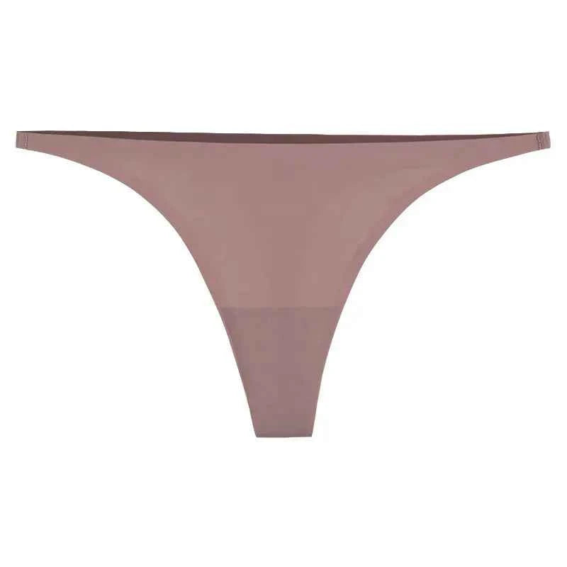 1/2/3/4/5pcs Sexy Panties Seamless Underwear For Women Ice Silk Strings Thin Waistband Thong Panties Woman Solid Mujer Tback
