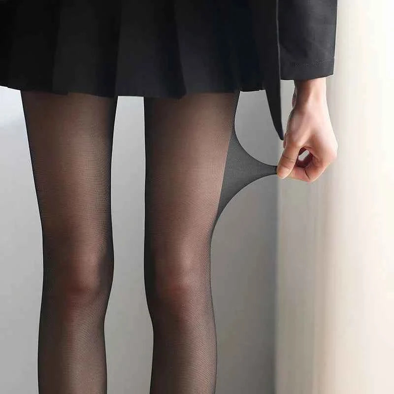 Women Sexy Lingerie Ultra-thin Nylon Transparent Thigh High Stockings Pantyhose Female Hosiery High Waist Body Stockings Tights