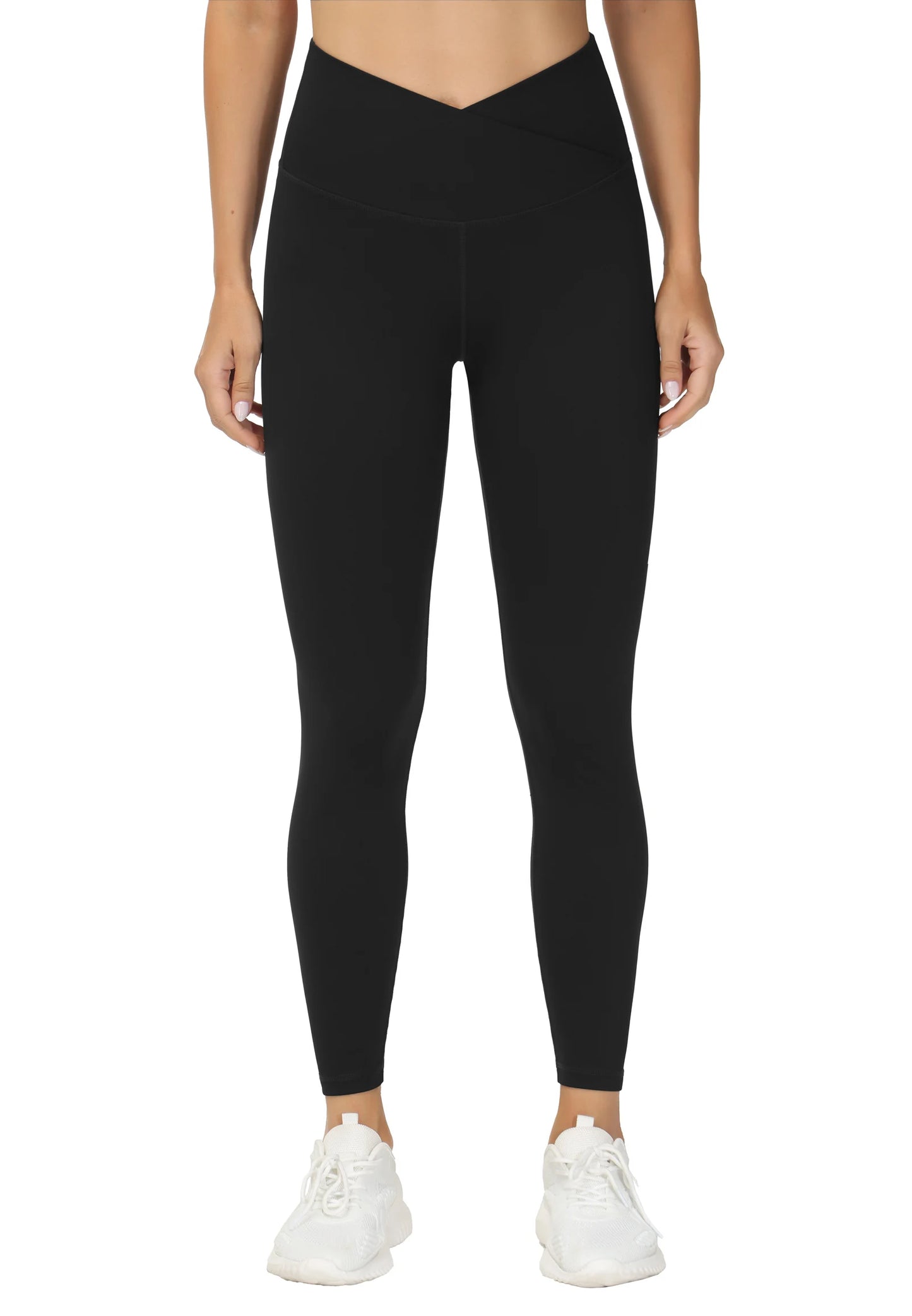 Women's V-Cross High-Waist Yoga Leggings – Tummy Control & Sculpting Fit